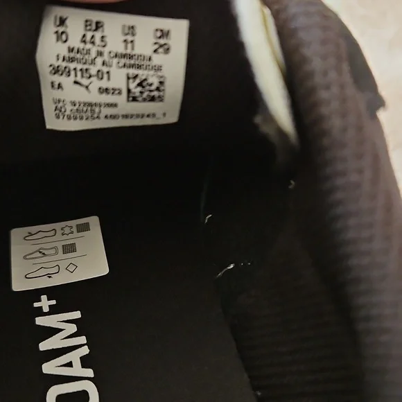 BN Puma Men's Black and White Suede and Synthetic Sneakers. Size 11 - Picture 6 of 6